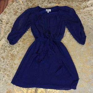 Royal blue simple dress open shoulders size small